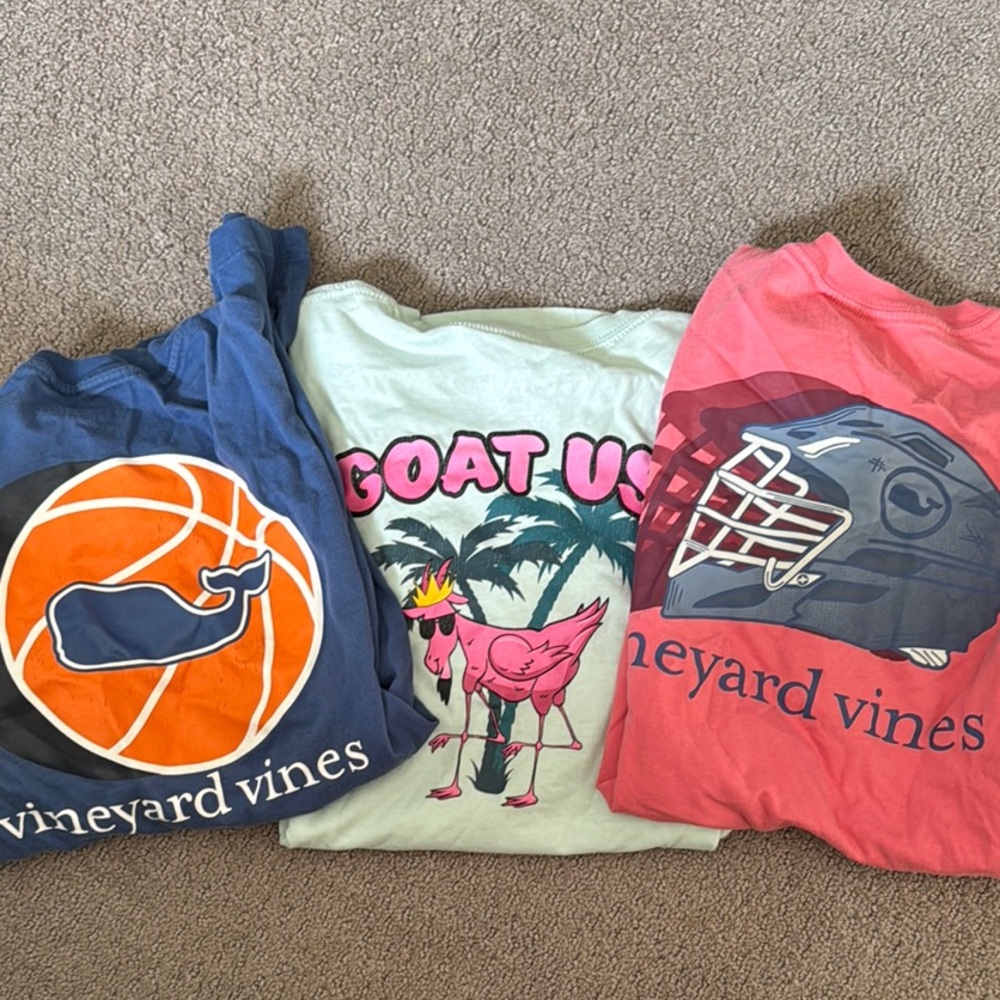 Lot of Boys Tees- Vineyard Vines GOAT